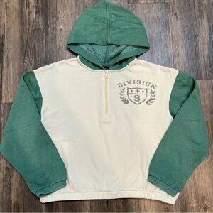 Girls Art Class Hoodie Sweatshirt Green Cream Front Pockets Size XXL /18